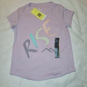 Girl's Short Sleeve Pink Moisture Wicking T-Shirt Size Small (6/6X)